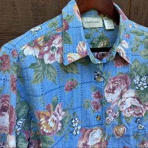 Lemon Grass Floral Shirt L